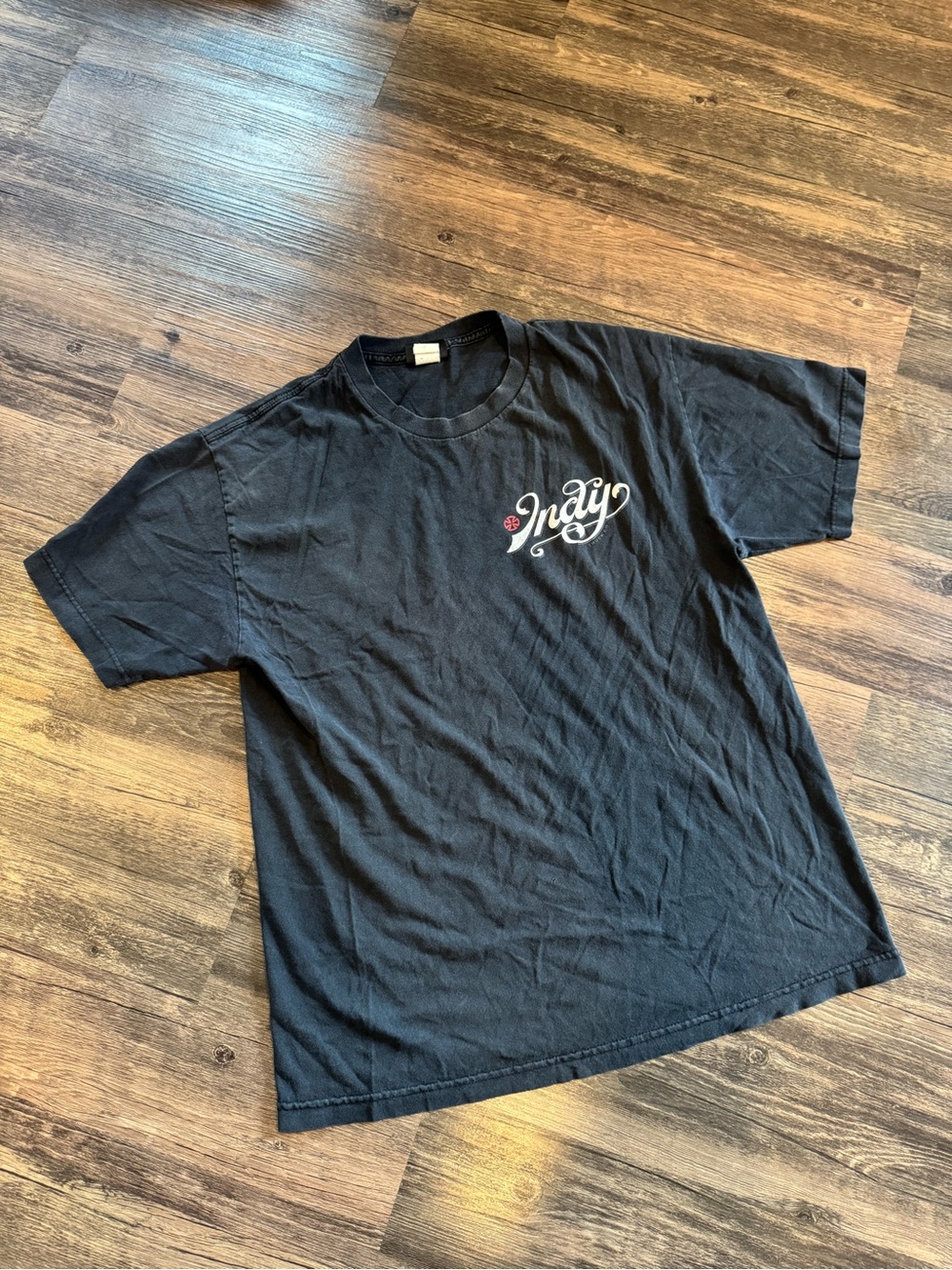 Vintage Independent Truck Co Skateboarding Faded Black Shirt Size L NHS